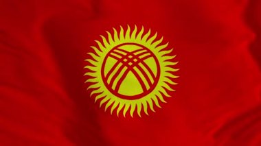 4K National Animated Sign of Kyrgyzstan, Animated Kyrgyzstan flag, Kyrgyzstan Flag waving, The national flag of Kyrgyzstan animated.