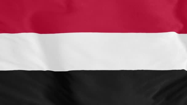 Bandeira Iêmen Está Acenando Animação Bandeira Iémen Acenar Vento Bandeira — Vídeo de Stock