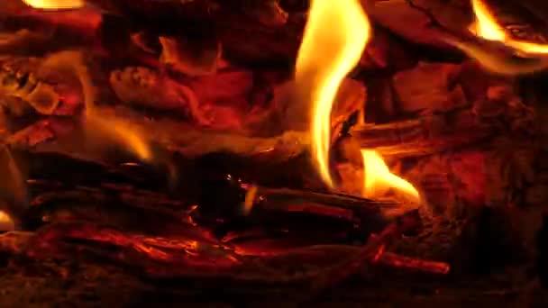 Open Haard Vuur Huis Comfort Warmte — Stockvideo