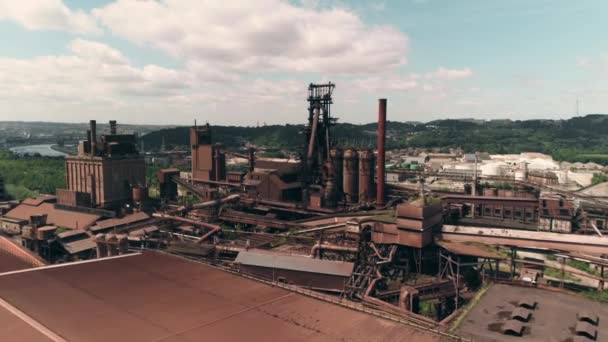 Fabriken Anläggningens Flygvy — Stockvideo
