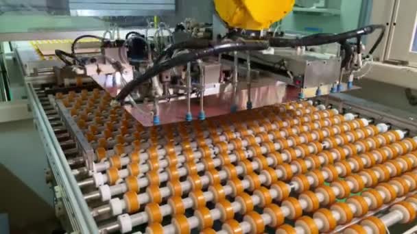 Robotapparatuur Moderne Transportband Industriële Fabriek Geautomatiseerde Machine Industriële Productie — Stockvideo