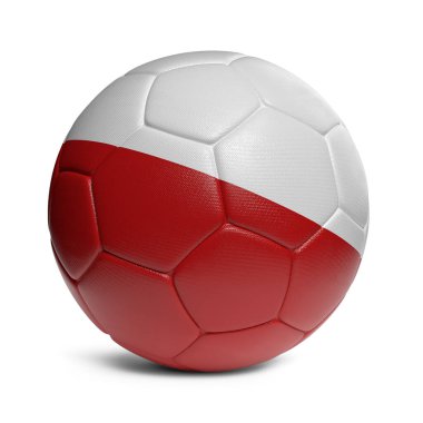 Polonya futbol topu ve ülke bayrağı tasarımı.