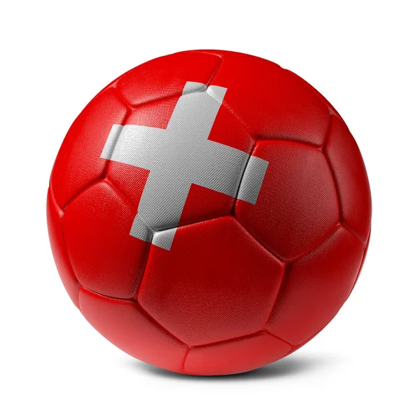Suiza Pelota Fútbol Con Decoración Diseño Bandera País — Foto de Stock