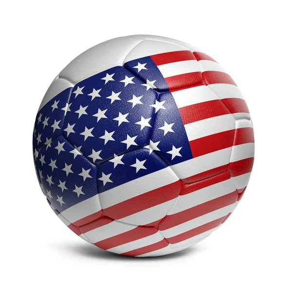Usa Voetbal Voetbal Bal Met Land Vlag Ontwerp Decoratie — Stockfoto
