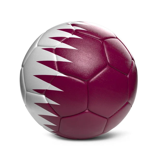 Katar Fußball Ball Mit Länderflaggen Dekoration — Stockfoto