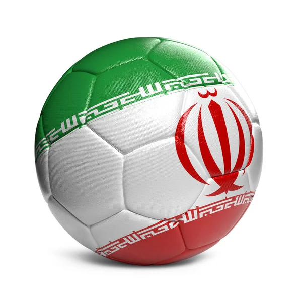 Irán Pelota Fútbol Con Decoración Diseño Bandera País —  Fotos de Stock