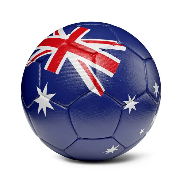 澳大利亚足球足球 带有国旗设计装饰 — 图库照片