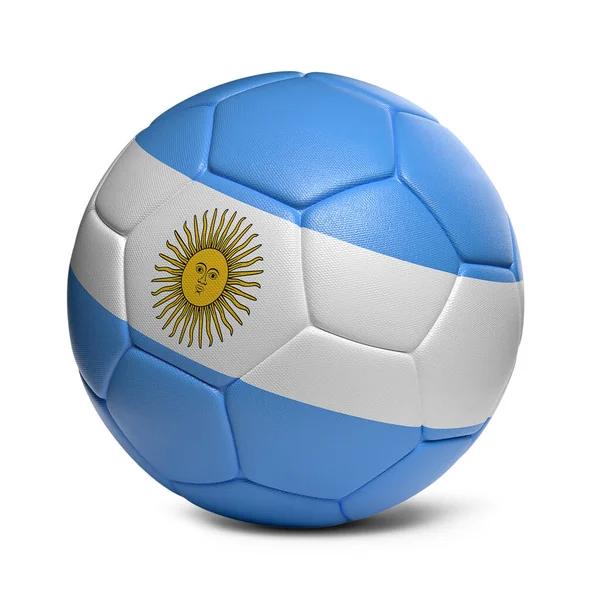Arjantin Futbol Topu Ülke Bayrağı Tasarımı Ile Süslendi — Stok fotoğraf