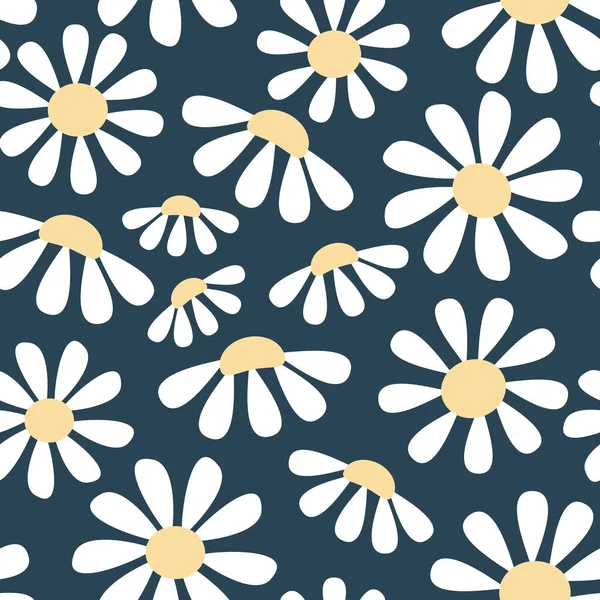 Nahtloses Muster Von Gänseblümchen Florale Textur Kann Für Tapeten Verpackungen — Stockfoto