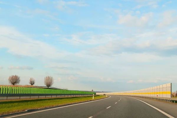 Landschaft Der Natur Und Moderne Autobahn — Stockfoto