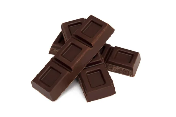 Шоколад Ізольований Білому Тлі — стокове фото