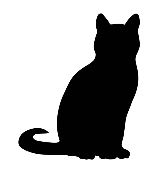 Cat Vector Illustratie Witte Achtergrond — Stockvector