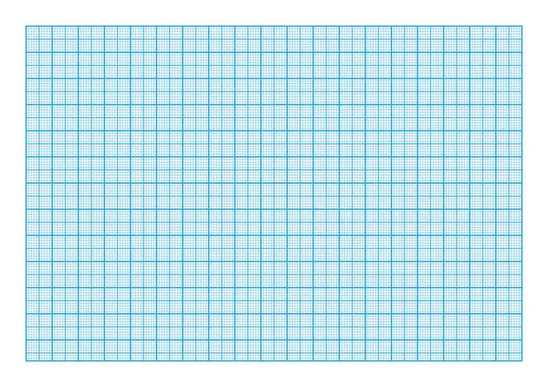 Papel Azul Milímetro Formato Vetor Ilustração Sobre Fundo Branco — Vetor de Stock