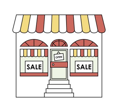 Kapı ve satış penceresi vektör çizelgesini aç