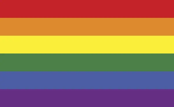 Bandiera Arcobaleno Simbolo Dell Illustrazione Vettoriale Della Comunità Lgbtq — Vettoriale Stock
