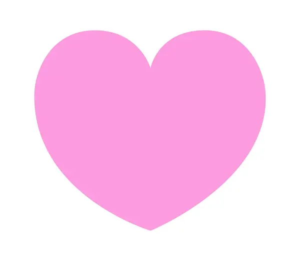 Рожеве Миле Серце Білому Тлі Векторні Ілюстрації — стоковий вектор