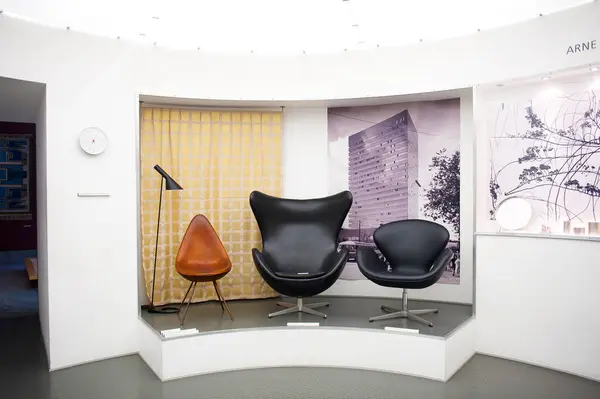 Copenhagen Dania Lipiec 2014 Projekt Arne Jacobsen Stałej Wystawie Designmuseum — Zdjęcie stockowe