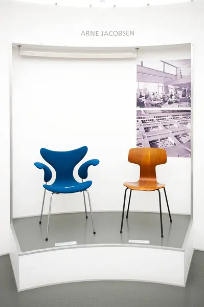 Copenhagen Dania Lipiec 2014 Projekt Arne Jacobsen Stałej Wystawie Designmuseum — Zdjęcie stockowe