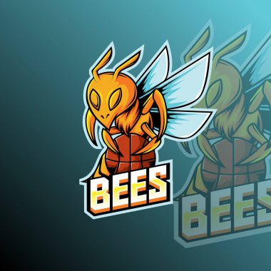  Bees Basketball Animal Logo Sport Club Team Badge