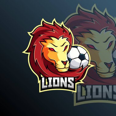 Lions Football Animal Logo Sport Club Team Badge