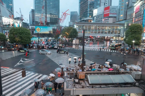 Tokyo Japan April 2023 Utsikt Över Shibuya Crossing Mest Trafikerade — Stockfoto