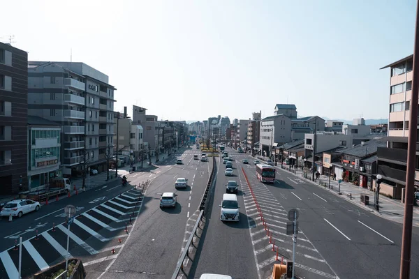 Kyoto Japan April 2023 Footbridge Gojo Dori Street — 스톡 사진