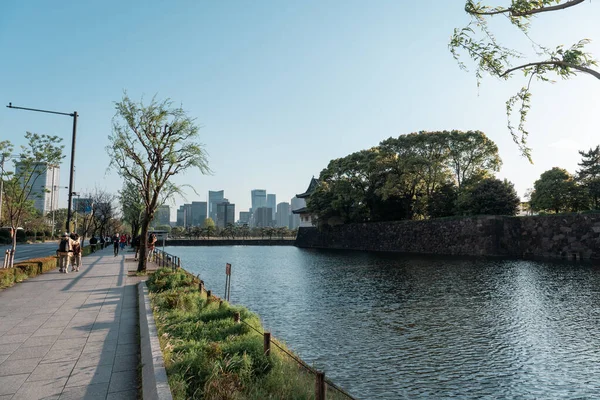 Tokyo Japan April 2023 Vägen Runt Det Kejserliga Palatset Distriktet — Stockfoto