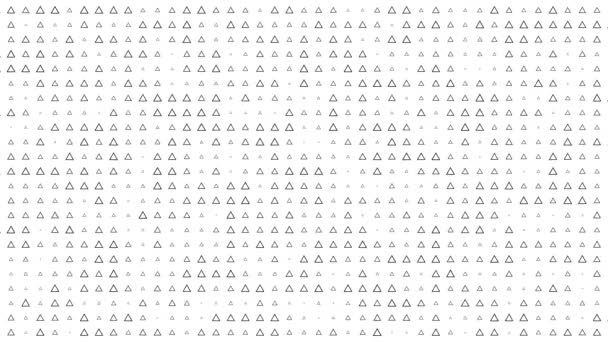 Minimale Abstracte Zwarte Witte Driehoekige Lijn Bewegende Achtergrond — Stockvideo