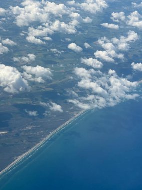 Aerial View of Europe from an Airplane