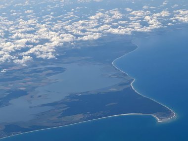 Aerial View of Europe from an Airplane