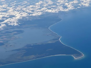 Aerial View of Europe from an Airplane