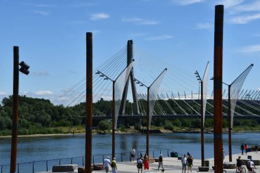 WARSAW, POLAND - JUL 3: Vistula Boulevards in Warsaw, Poland, as seen on July 3, 2022.