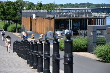 WARSAW, POLAND - JUL 3: Vistula Boulevards in Warsaw, Poland, as seen on July 3, 2022.