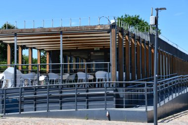 WARSAW, POLAND - JUL 3: Vistula Boulevards in Warsaw, Poland, as seen on July 3, 2022.