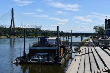 WARSAW, POLAND - JUL 3: Vistula Boulevards in Warsaw, Poland, as seen on July 3, 2022.