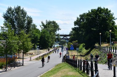 WARSAW, POLAND - JUL 3: Vistula Boulevards in Warsaw, Poland, as seen on July 3, 2022.