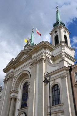 WARSAW, POLAND - JUL 10: Field Cathedral of Polish Army, also known as Katedra Polowa Wojska Polskiego and Church of Our Lady Queen of Polish Crown, in Warsaw, Poland, as seen on July 10, 2022.