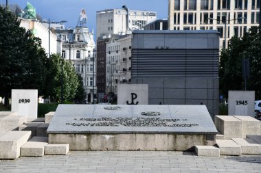 WARSAW, POLAND - JUL 10: Monument to the Warsaw Insurgents of the Home Army Battalion Kilinski in Warsaw, Poland, as seen on July 10, 2022.