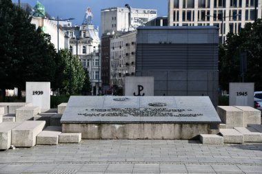 WARSAW, POLAND - JUL 10: Monument to the Warsaw Insurgents of the Home Army Battalion Kilinski in Warsaw, Poland, as seen on July 10, 2022.