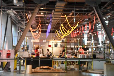 WARsaw, POLAND - 11 Temmuz 2022 'de Polonya' nın Varşova kentindeki Kopernik Bilim Merkezi.