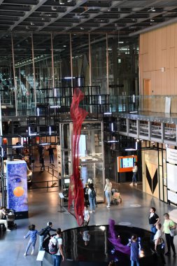 WARsaw, POLAND - 11 Temmuz 2022 'de Polonya' nın Varşova kentindeki Kopernik Bilim Merkezi.