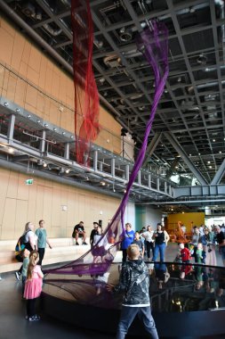 WARsaw, POLAND - 11 Temmuz 2022 'de Polonya' nın Varşova kentindeki Kopernik Bilim Merkezi.