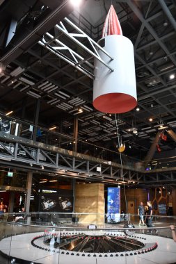 WARsaw, POLAND - 11 Temmuz 2022 'de Polonya' nın Varşova kentindeki Kopernik Bilim Merkezi.