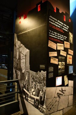 10 Temmuz 2022 'de Polonya' nın Varşova kentindeki Varşova Ayaklanma Müzesi 'nde görüldü..