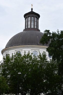 WARSAW, POLAND - JUL 13: Holy Trinity Church in Warsaw, Poland, as seen on July 13, 2022.