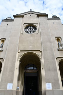WARSAW, POLAND - JUL 13: Roman Catholic Parish Church of St Barbara in Warsaw, Poland, as seen on July 13, 2022.
