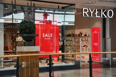 WARSAW, POLAND - JUL 16: Rylko store at Westfield Arkadia shopping mall in Warsaw, Poland, as seen on July 16, 2022.