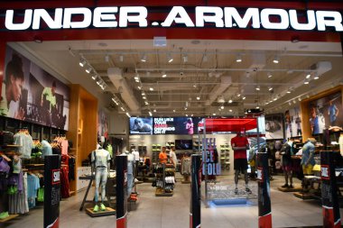 WARSAW, POLAND - JUL 16: Under Armour store at Westfield Arkadia shopping mall in Warsaw, Poland, as seen on July 16, 2022.