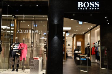 WARSAW, POLAND - JUL 16: Boss Hugo Boss store at Galeria Mokotow shopping mall in Warsaw, Poland, as seen on July 16, 2022.