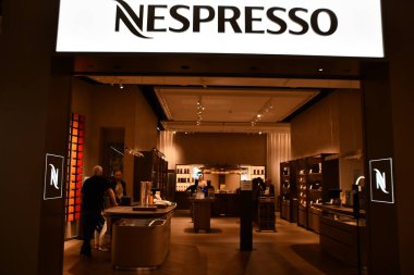 WARSAW, POLAND - JUL 16: Nespresso store at Galeria Mokotow shopping mall in Warsaw, Poland, as seen on July 16, 2022.